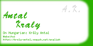 antal kraly business card