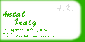 antal kraly business card
